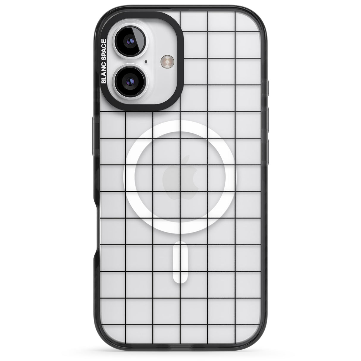 Simplistic Large Grid Pattern Black (Transparent)