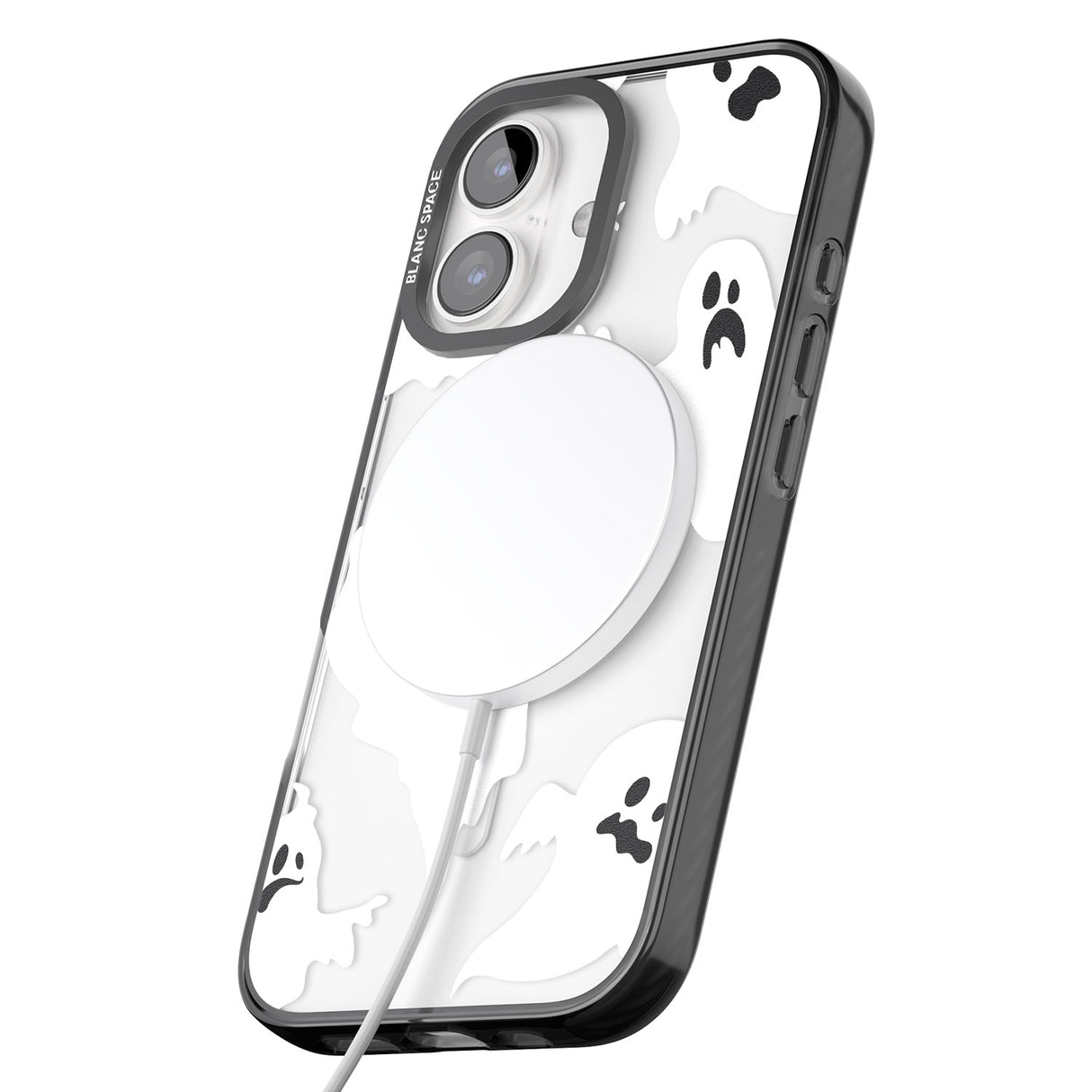 iPhone 16 Pro Max Ghost Pattern Black Impact Phone Case