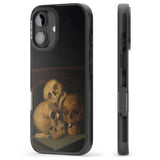 Still Life of Three Skulls Black Impact Magsafe Phone Case for iPhone 16, iPhone 16 Plus