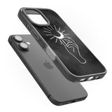 iPhone 16 Pro Max Hand Holding Moon Black Impact Phone Case