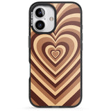 iPhone 16 Pro Max Latte Heart Illusion Black Impact Phone Case