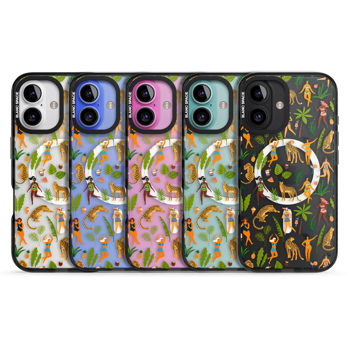 iPhone 16 Pro Max Tropical Summer Black Impact Phone Case