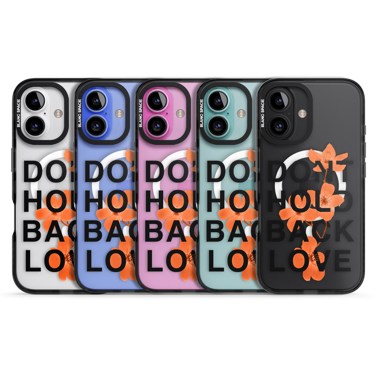 iPhone 16 Pro Max Don't Hold Back Love - Orange & Black Black Impact Phone Case