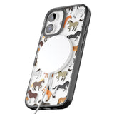 iPhone 16 Pro Max Horse Pattern Black Impact Phone Case