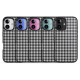 iPhone 16 Pro Max Black Houndstooth Pattern Black Impact Phone Case