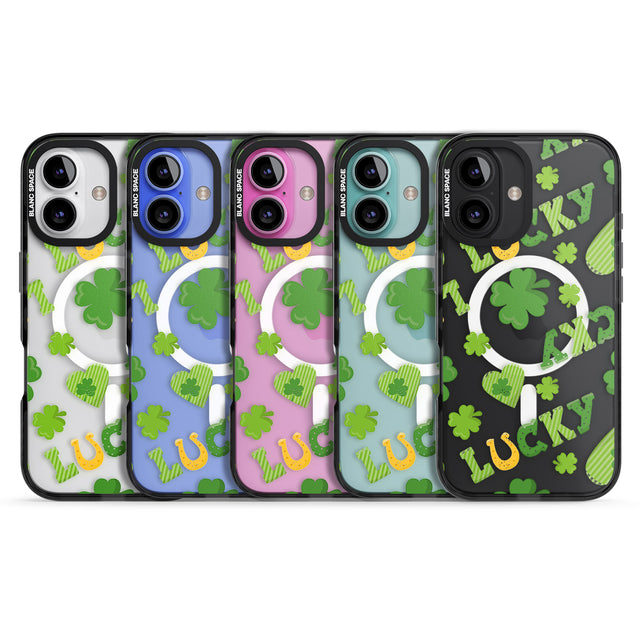 iPhone 16 Pro Max Lucky Irish Clover Black Impact Phone Case