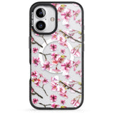 iPhone 16 Pro Max Sakura Watercolour Black Impact Phone Case