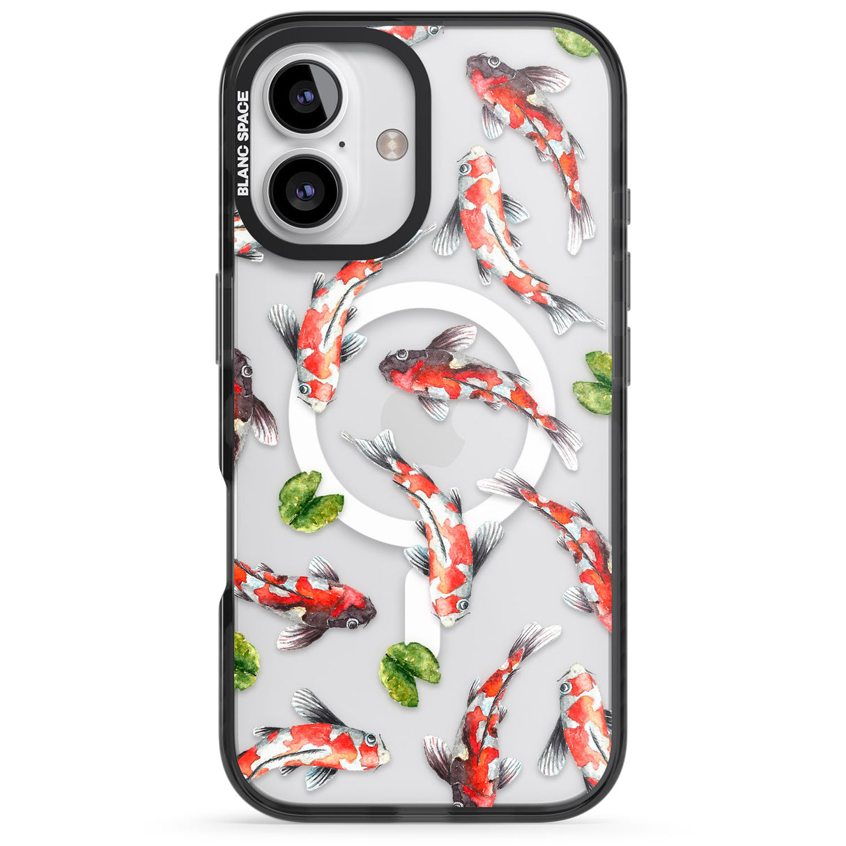 iPhone 16 Pro Max Koi Fish Japanese Watercolour Black Impact Phone Case