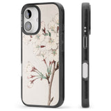 iPhone 16 Pro Max Vintage Japanese Illustrations Cherry Blossoms Black Impact Phone Case