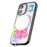 iPhone 16 Pro Max Kawaii Pink Bear Collage Clear Impact Phone Case + Magsafe