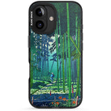 Bamboo Grove of Saga Black Impact Magsafe Phone Case for iPhone 16, iPhone 16 Plus