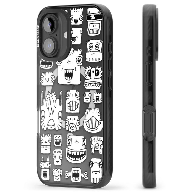 iPhone 16 Pro Max Burst Heads Black Impact Phone Case