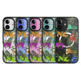 iPhone 16 Pro Max Colourful Tiger Jungle Cat Pattern Black Impact Phone Case