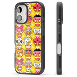 iPhone 16 Pro Max Ramen Noodle Kawaii Pattern Black Impact Phone Case