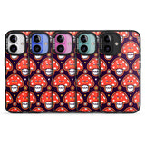 iPhone 16 Pro Max Mushroom Kawaii Pattern Black Impact Phone Case