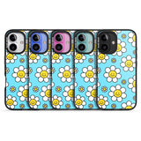 iPhone 16 Pro Max Daisy Faces Kawaii Pattern Black Impact Phone Case