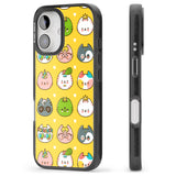 iPhone 16 Pro Max Mythical Cats Kawaii Pattern Black Impact Phone Case