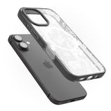 iPhone 16 Pro Max Forest Animal Silhouettes: White/Clear Black Impact Phone Case