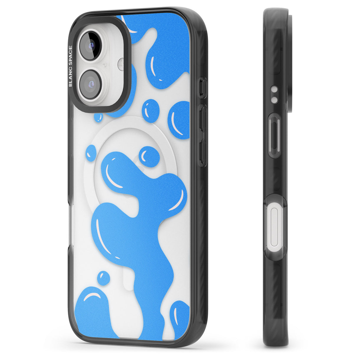 iPhone 16 Pro Max Blue Lava Lamp Black Impact Phone Case