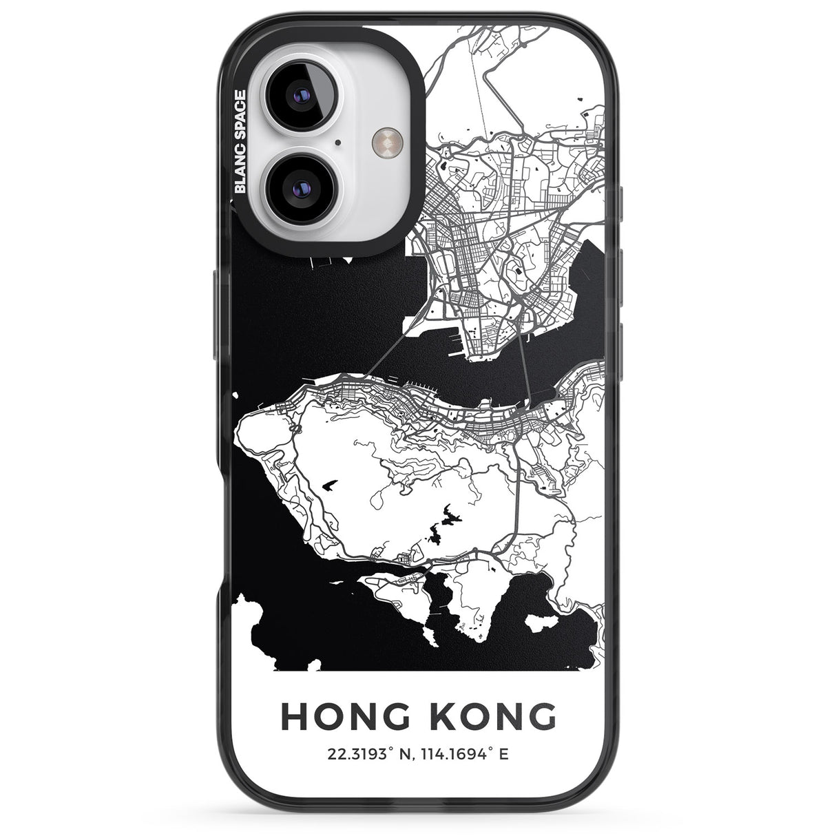 iPhone 16 Pro Max Map of Hong Kong Black Impact Phone Case