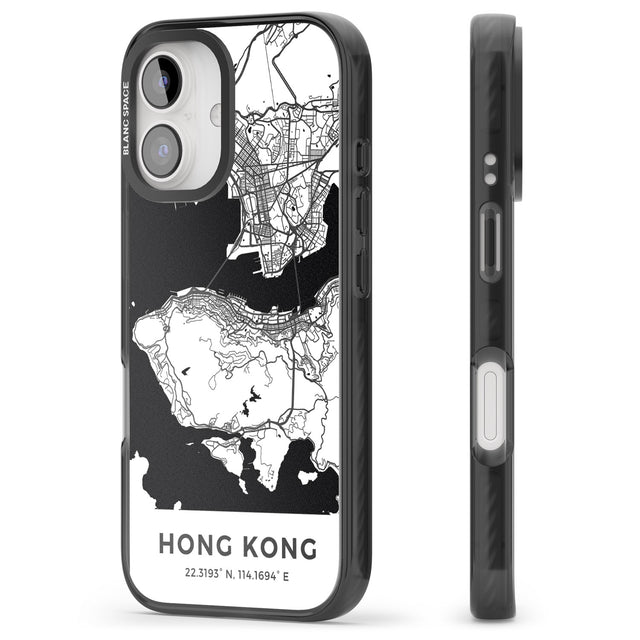 iPhone 16 Pro Max Map of Hong Kong Black Impact Phone Case