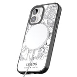 iPhone 16 Pro Max Map of Leeds, England Black Impact Phone Case