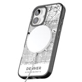 iPhone 16 Pro Max Map of Denver, Colorado Black Impact Phone Case