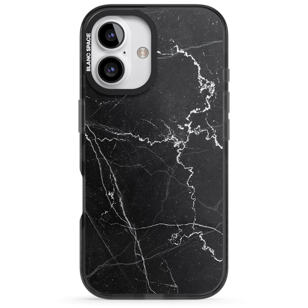 Bold Black Marble with White Texture