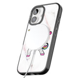 iPhone 16 Pro Max Designer Marble Unicorn Dab Black Impact Phone Case