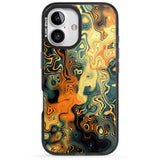 iPhone 16 Pro Max Gold Green Marble Black Impact Phone Case