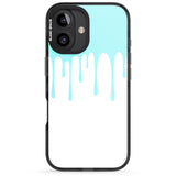 iPhone 16 Pro Max Melted Effect: Teal & White Black Impact Phone Case