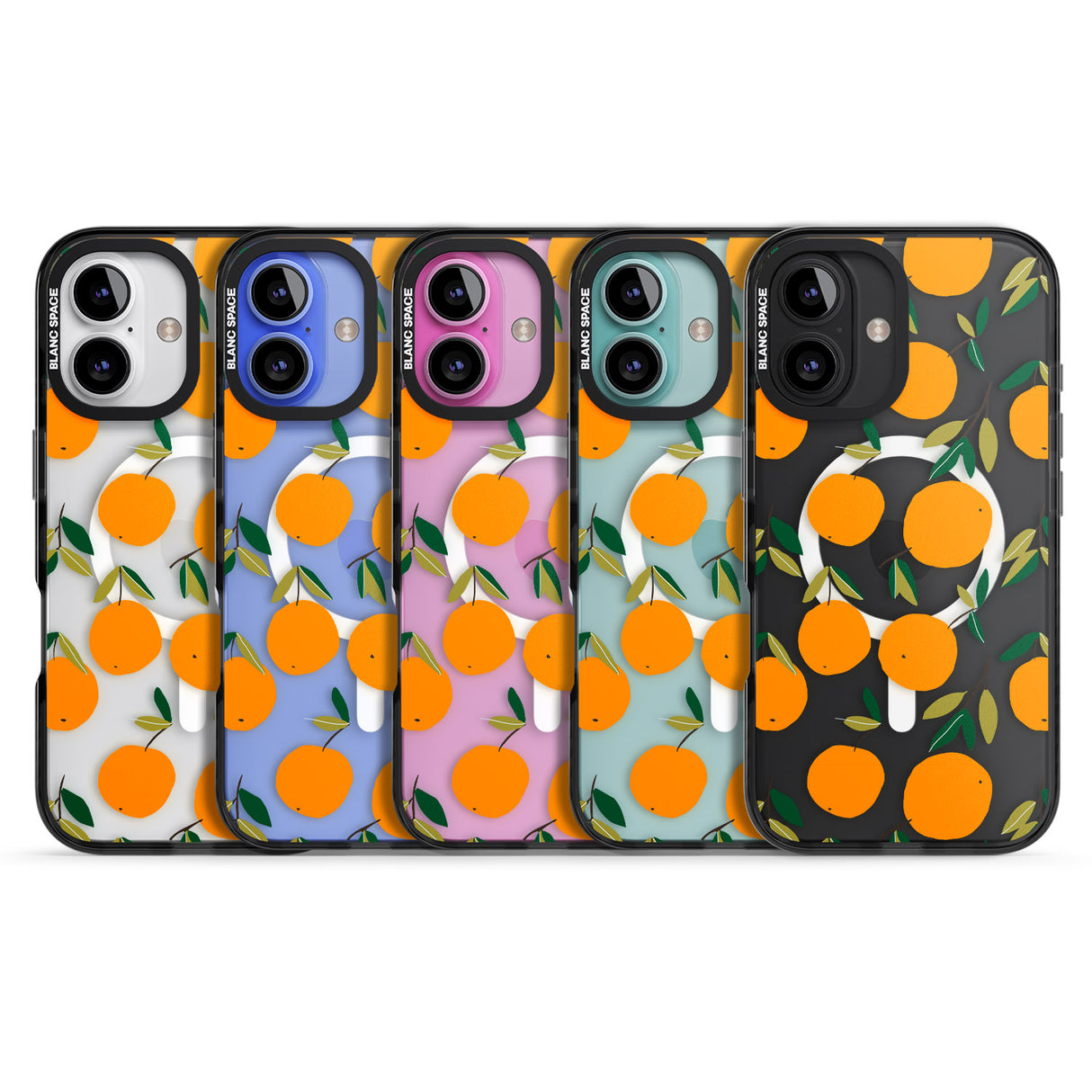 iPhone 16 Pro Max Oranges Pattern Black Impact Phone Case