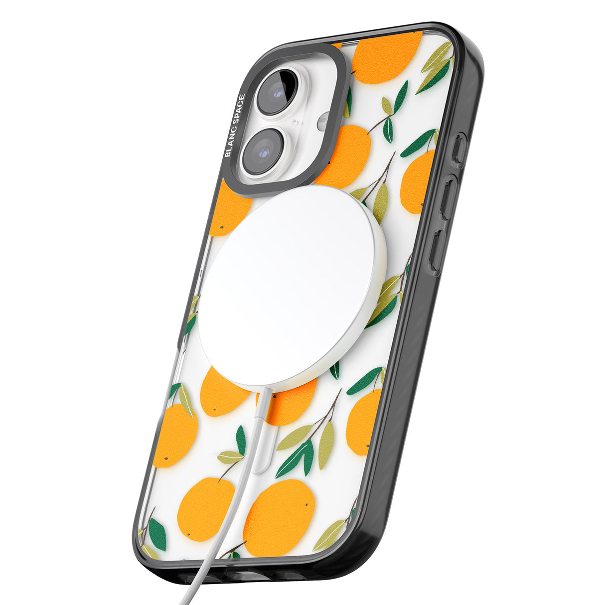 iPhone 16 Pro Max Oranges Pattern Black Impact Phone Case