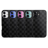 iPhone 16 Pro Max BLACK CHECKERED Black Impact Phone Case + Magsafe