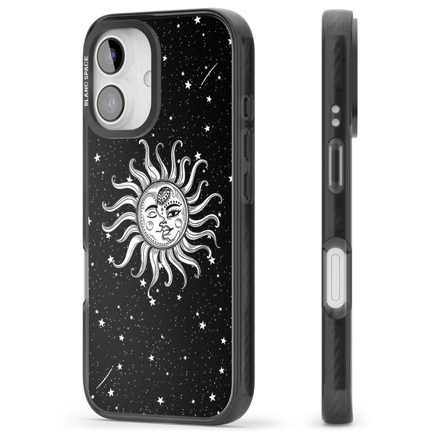 iPhone 16 Pro Max Mystic Sun Moon Black Impact Phone Case