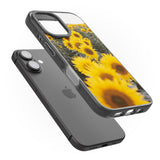 iPhone 16 Pro Max Sunflower Field Photograph Black Impact Phone Case