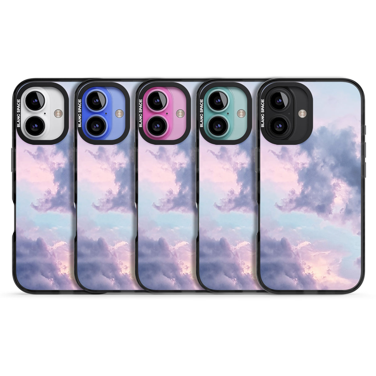 iPhone 16 Pro Max Purple Clouds Photograph Black Impact Phone Case