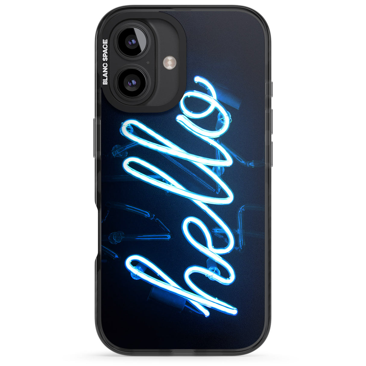 "Hello" Blue Cursive Neon Sign