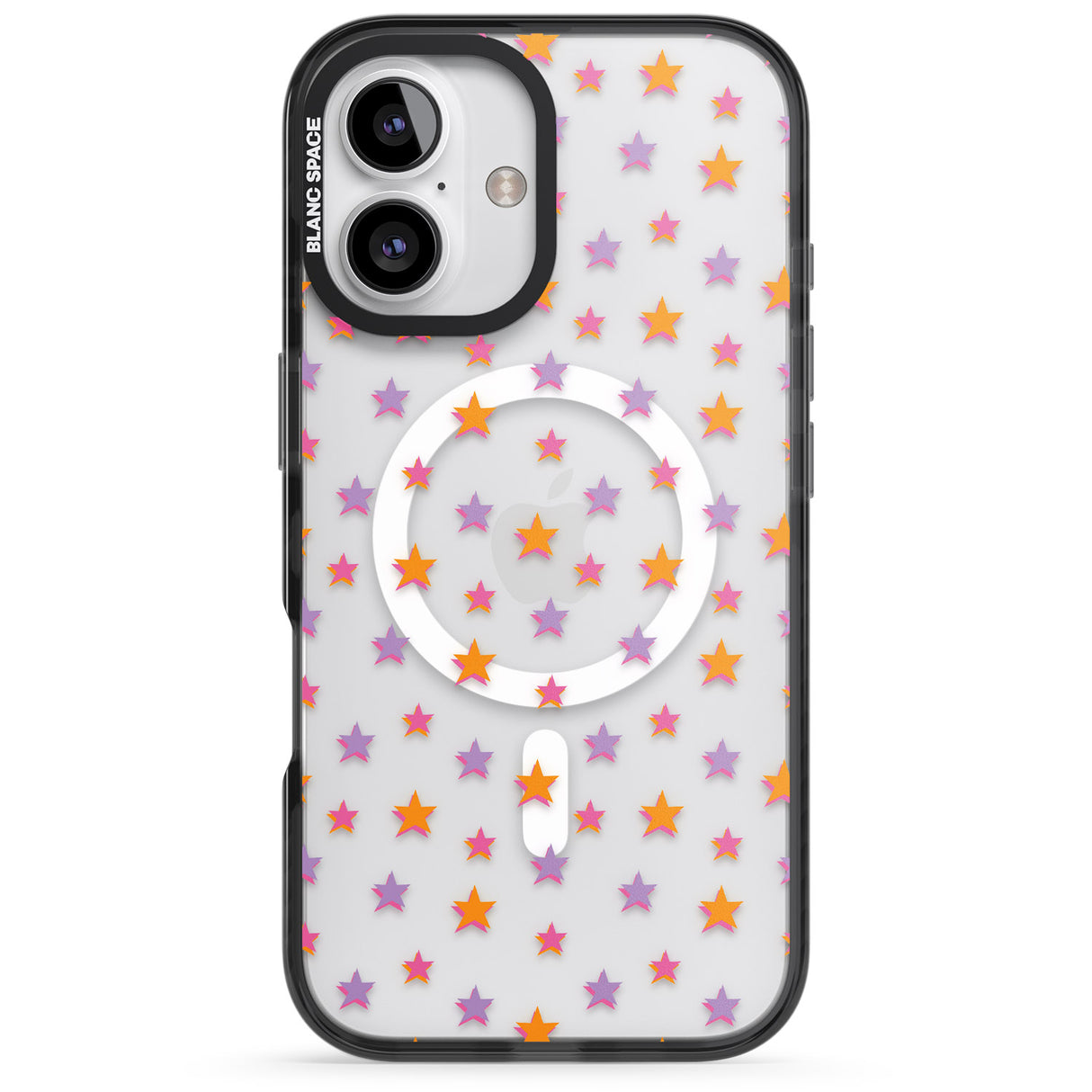 iPhone 16 Pro Max Spangling Stars Pattern Black Impact Phone Case