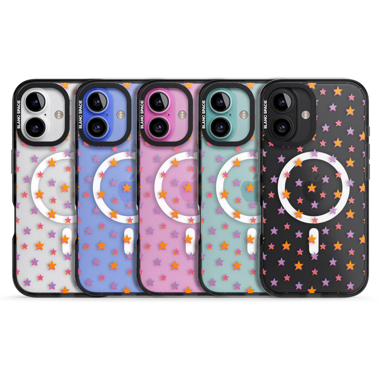 iPhone 16 Pro Max Spangling Stars Pattern Black Impact Phone Case