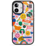 iPhone 16 Pro Max Nostalgic Stickers #1 Black Impact Phone Case