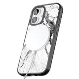 iPhone 16 Pro Max Black & White Stormy Marble Black Impact Phone Case