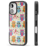 iPhone 16 Pro Max Forrest Owl Clear Pattern Black Impact Phone Case