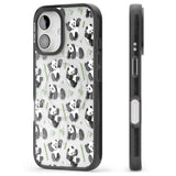 iPhone 16 Pro Max Watercolour Panda Pattern Black Impact Phone Case