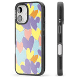 iPhone 16 Pro Max Pastel Hearts Black Impact Phone Case