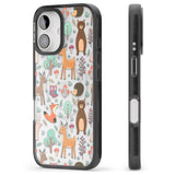 iPhone 16 Pro Max Wildlife Pattern Black Impact Phone Case