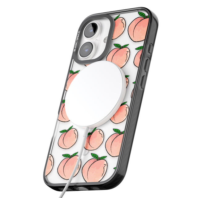 iPhone 16 Pro Max Life's a Peach Black Impact Phone Case