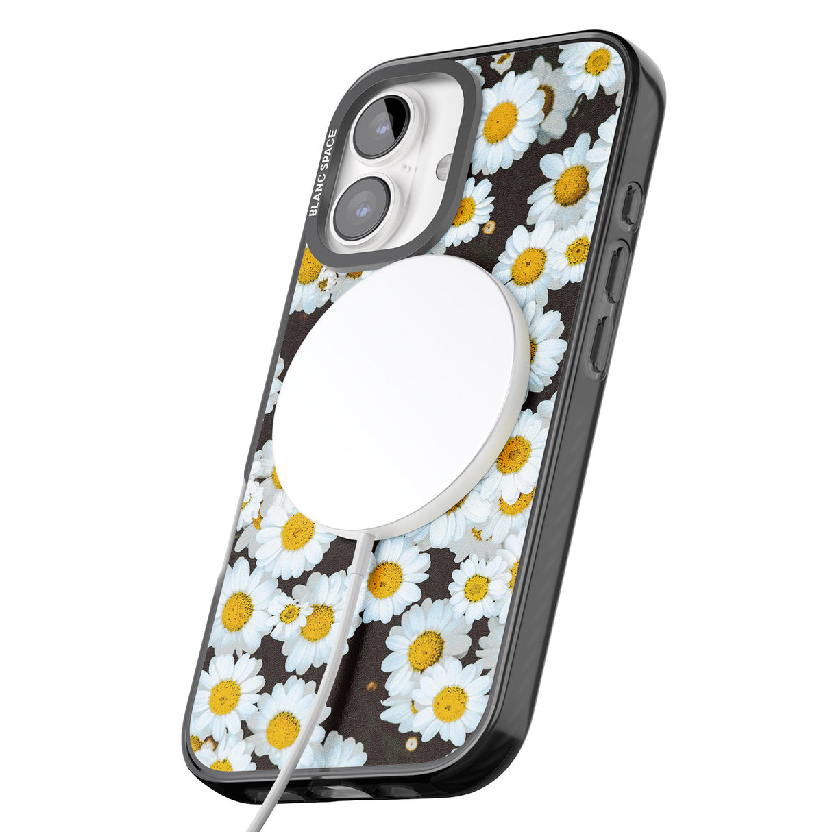 iPhone 16 Pro Max Daisies - Real Floral Photographs Black Impact Phone Case