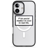 iPhone 16 Pro Max F*ck Social Media Black Impact Phone Case