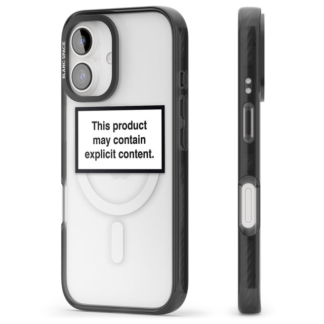 iPhone 16 Pro Max Contains Explicit Content Black Impact Phone Case